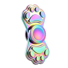 Rainbow Puzzle Tri Spinner Toys Cat Dogs Footprints Hand Fidget Spinner EDC Hand Spinner Fidget Toys