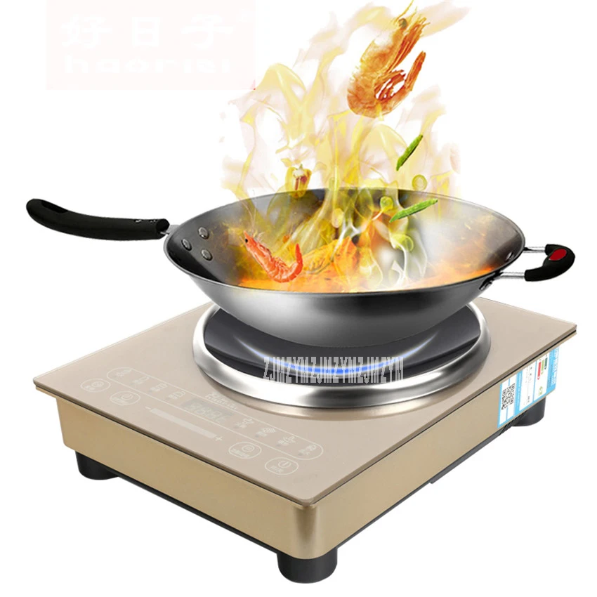 220V/50hz HRZ288 Home concave induction cooker 3000W high power blasted touch screen embedded battery stove 26.5cm Concave