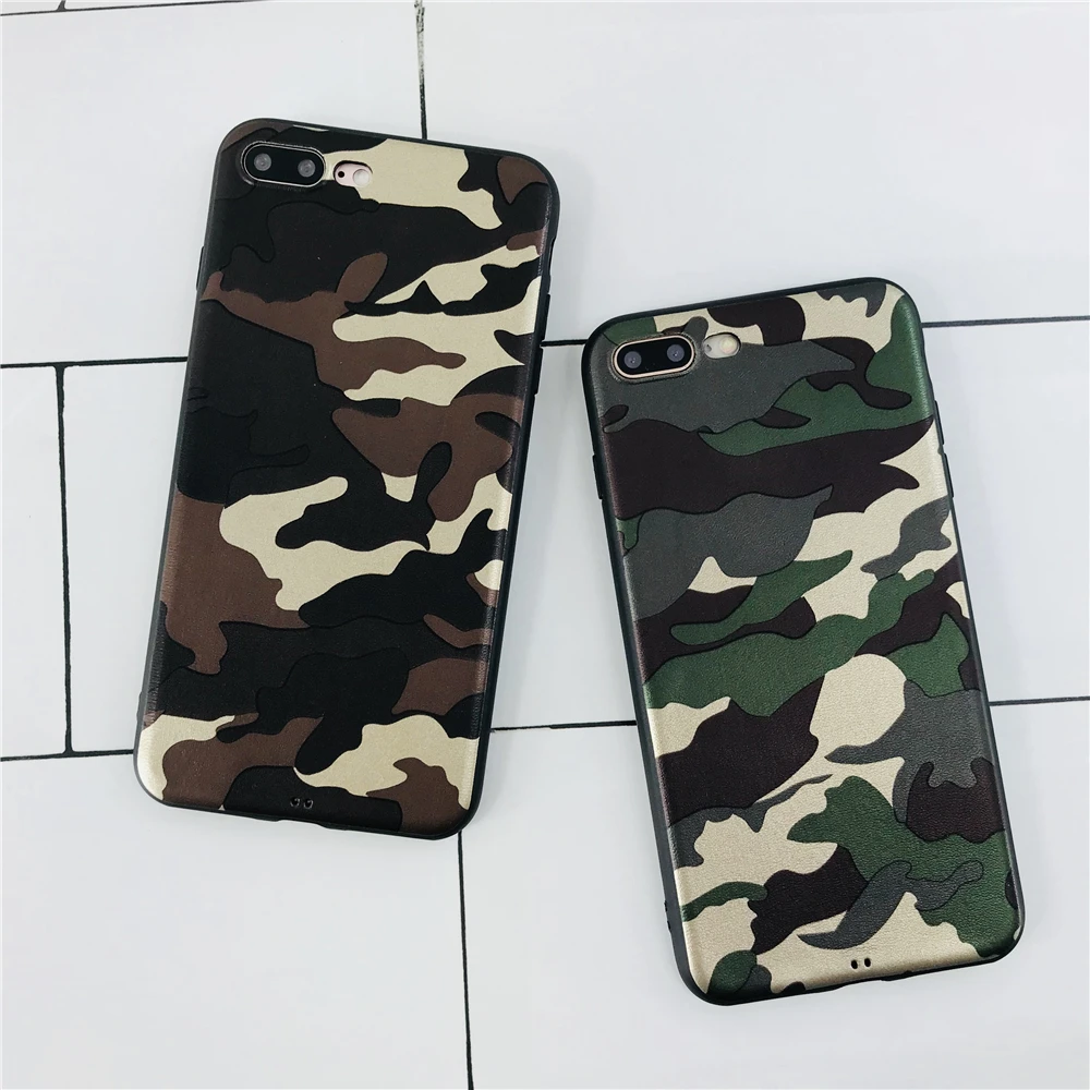 Cases For iphone 7 5S Army Camouflage Phone Case 6 6S SE Hot Matte Soft TPU Back Cover 8 Plus X Coque |