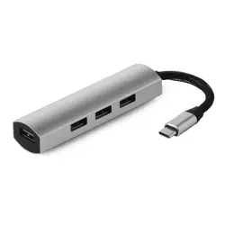 Алюминий USB 3,1 Тип C Hub 4-Порты и разъёмы USB 3,0 хаб адаптер для Macbook Pro Книга ПК USB-C устройств