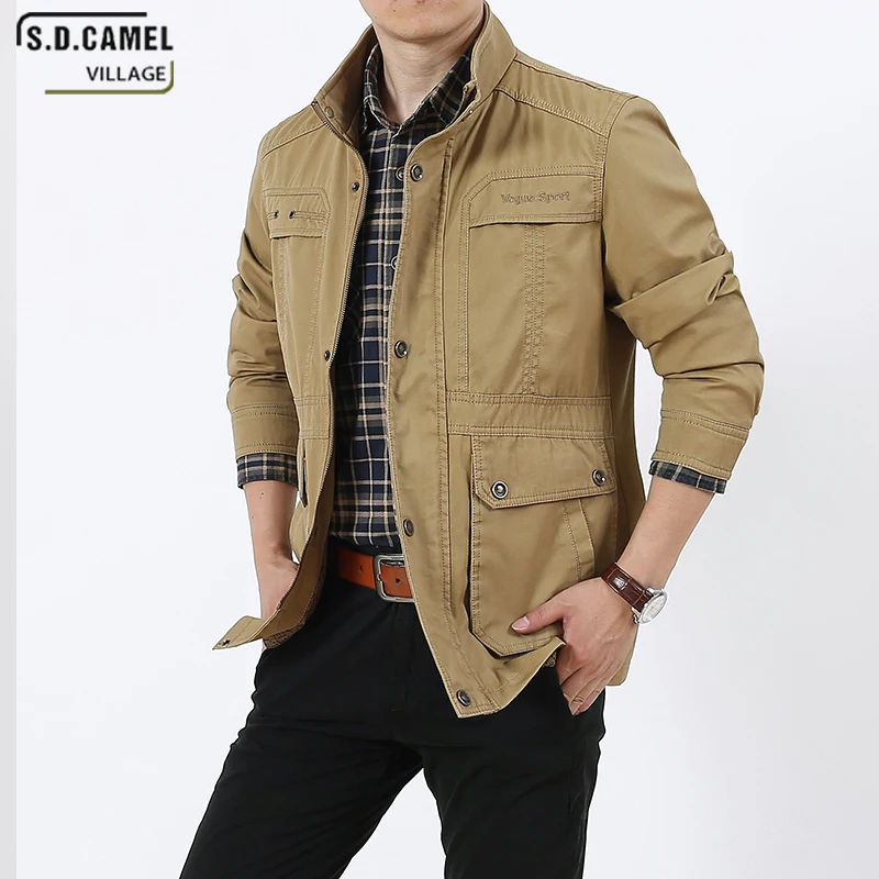 S.D.CAMEL Men Jacket Coat Long Section Autumn Clothing