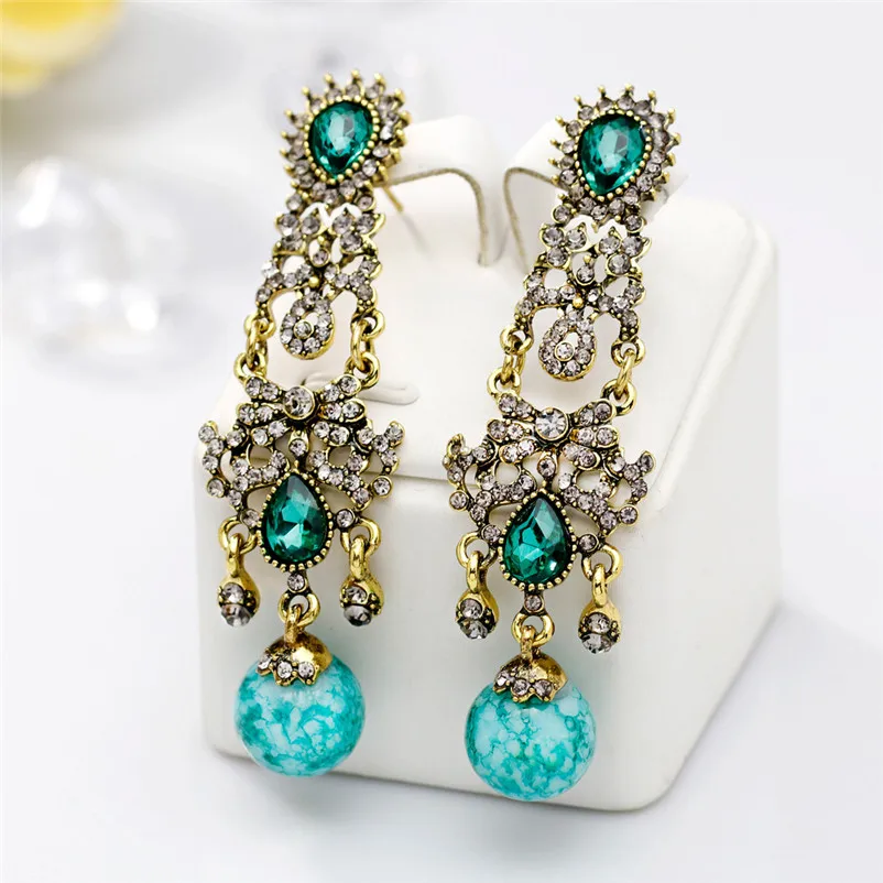 Trendy Earrings for women Dangle earrings Zircon earrings encrusted love heart earring for girls Jewelry Brincos Y10#N (6)