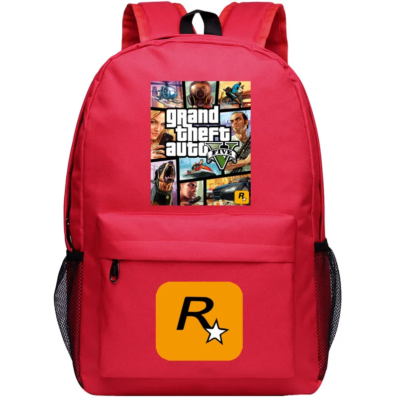 Рюкзак Grand Theft для мальчиков GTA Холщовая Сумка дорожная школьная сумка подростков