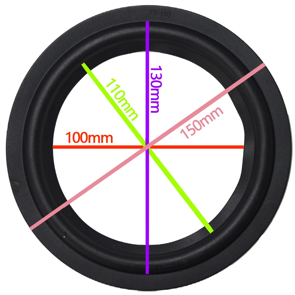 2 шт 6 дюймов 6 ''FY-150 НЧ-динамик/бас-динамик ремонт резиновый объемный(150 мм/130 мм/110 мм/100 мм) динамик