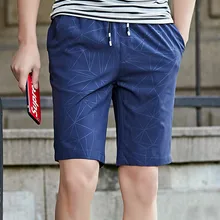 El Barco Летние повседневные мужские шорты с геометрическим рисунком черные синие мужские брюки до колена дышащие Прямые пляжные шорты Большие размеры 4XL