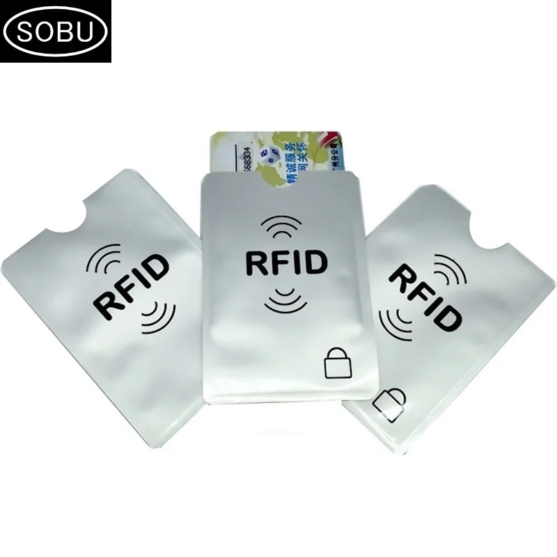

1pc New Aluminum Anti Rfid Reader Blocking Bank Credit Card Holder Protection New Rfid Card Reader Metal Credit Card Holder D100
