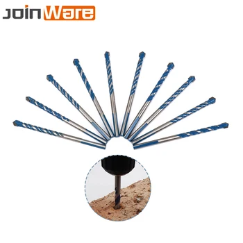 

10Pcs 6mm Drill Bits Twist Multifunctional Ceramic Glass Concrete Woodworking Drilling Tool