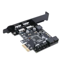 PCI-Express PCI-E к USB 3,0 2 порта ПК расширитель адаптер карта 20Pin PCI-E к двойной USB 3,0 порт адаптер карта