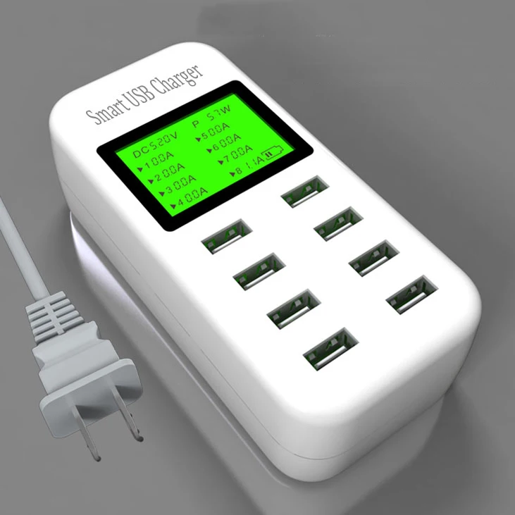 IPhone Android телефон 8 портовый smart usb зарядное устройство многопортовое умное