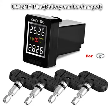 

CAREUD U912 for Toyota TPMS Wireless AutoTire Pressure Indicator 4 Internal Sensor Battery Replace LCD Screen Car Alarm System