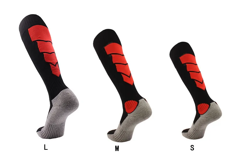 Профессиональные спортивные носки, мужские футбольные носки для бега, длинные чулки для велоспорта, детские футбольные носки, компрессионная защита голени