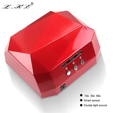 LKE 36W UV Lamp Nail Dryer LED Ultraviolet Lamp for Nails Diamond Shaped Nail Lamp Curing for UV Gel Polish Nail Art