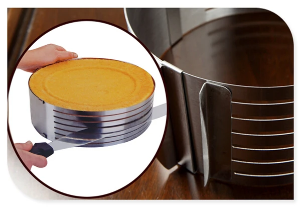 Moule A Gateau A Segmentation En Acier Inoxydable Moule Cercle En Acier Inoxydable Constructeur De Gateaux Ajustable 16 cm Aliexpress