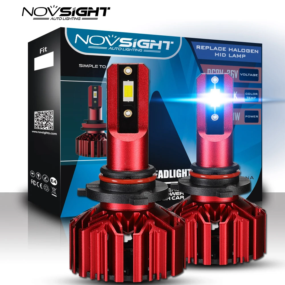 NOVSIGHT 2 шт. супер Brgiht 9005 Светодиодная лампа H4 H7 H11 HB3 Автомобильные светодиодные