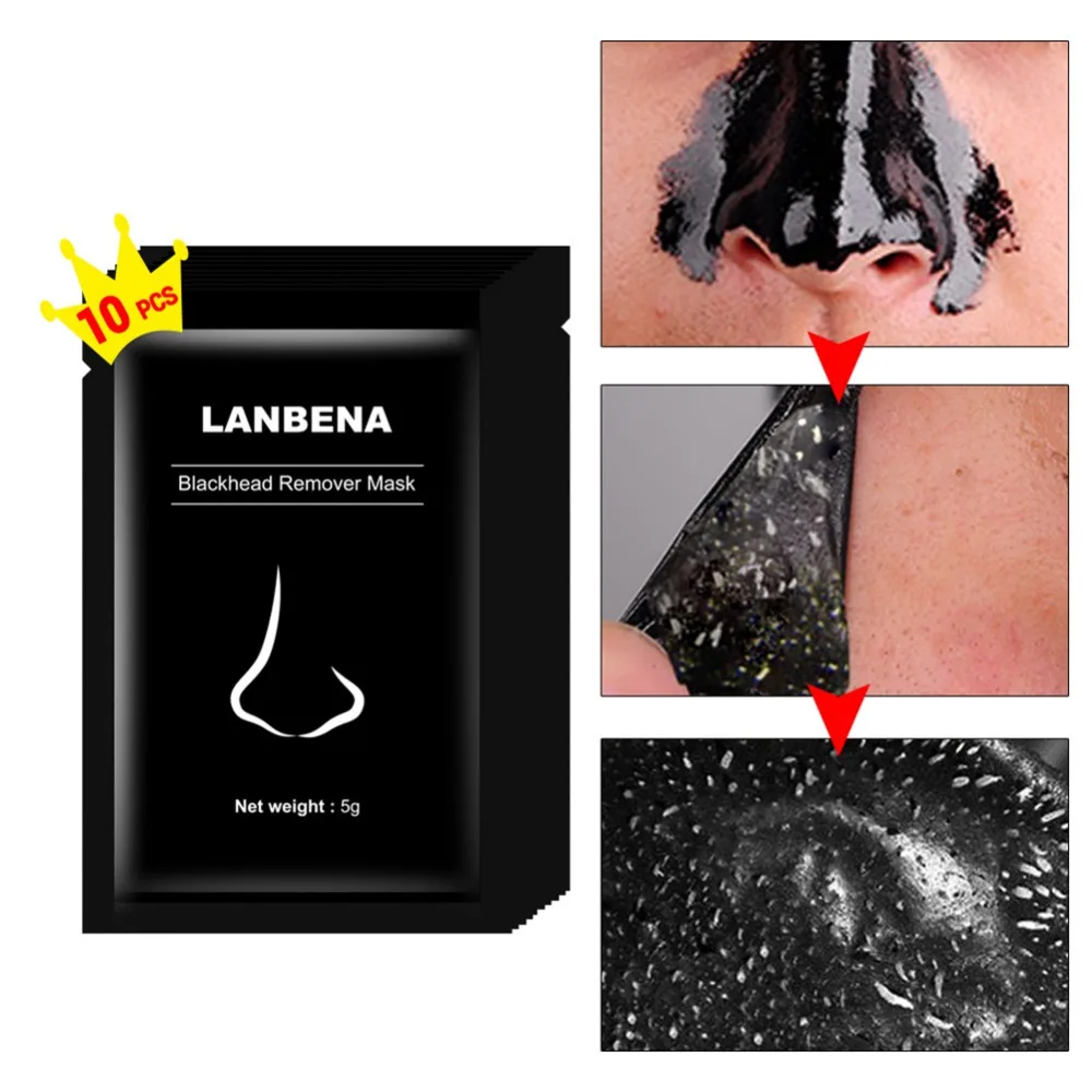 

LANBENA Blackhead Remover Nose Masks Face Mask Acne Treatment Peeling Black Mask Black Head Peel Off Mask Skin Care #265949
