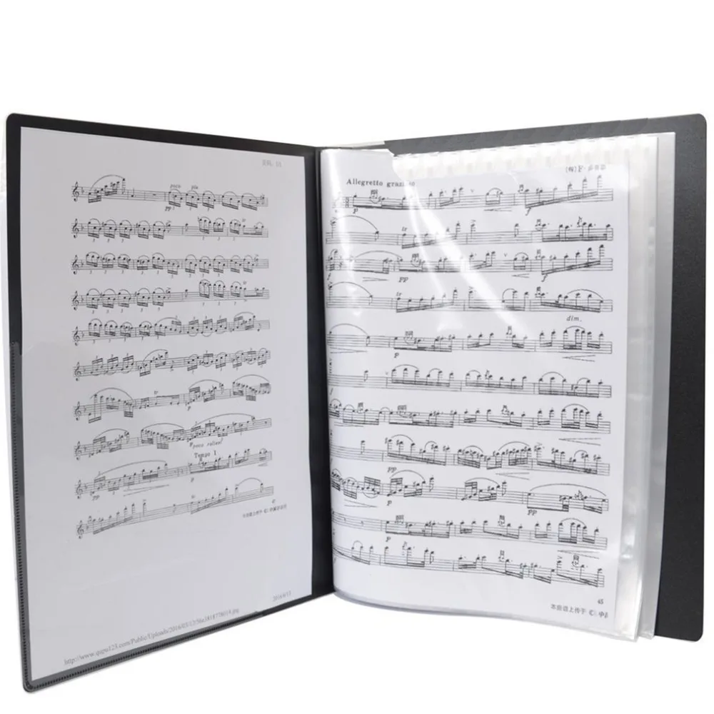 

40 Sheets A4 Folders Piano Insert-type Music Book Shape File Storage Supplies Music Score Folder 2018 New hot sales