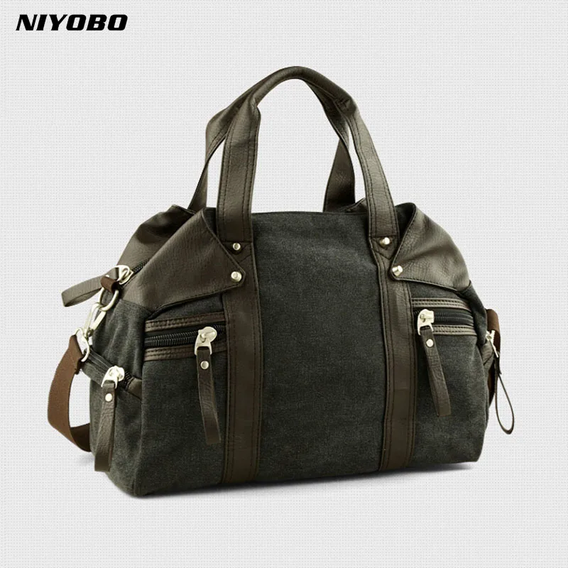 Черный NIYOBO, новинка, дорожная сумка для багажа, спортивная сумка, повседневные мужские сумки, холщовая Дорожная сумка на плечо, мужские дорожные сумки, Bolsa Feminina - Цвет: Черный