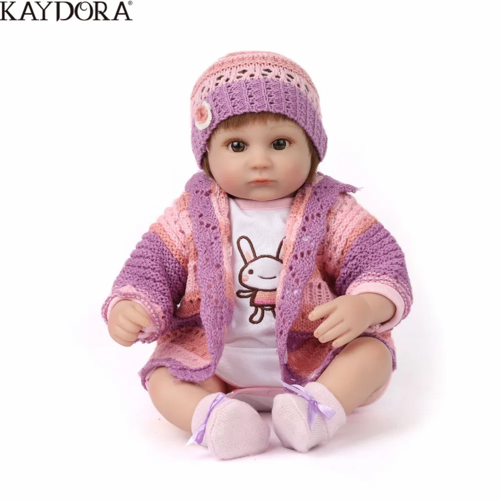 

KAYDORA 16 Inch Baby Reborn Dolls Cloth Body Toys Hobbies Silicone Baby Doll Girl Princess Birthday Toddler Toys