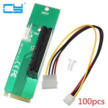 

Top selling 100PCS/LOT NGFF M2 to PCI-E 4X Slot Adapter Card M key M.2 port SSD Port to PCI Express Expansion Card