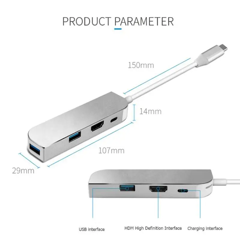 4 к HDMI Тип C адаптер для Nintend переключатель зарядки USB 3,0 Портативный зарядный адаптер NS