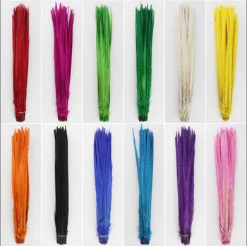 

Wholesale 20pcs high quality natural pheasant feather 20-22 inch 50-55 cm DIY jewelry decoration of various colors