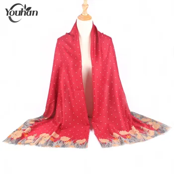 

YOUHAN 2020 New Fashion Women Scarf Dot Flowers Large Size Scarf 2000 x 1200 Lady Shawl Wrap Spring Winter Scraf 3 Colors