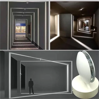 

180 Degree LED outdoor wall lamp door frame spotlights Hotel aisle door column corridor spotlight curved line lamp beam lamp