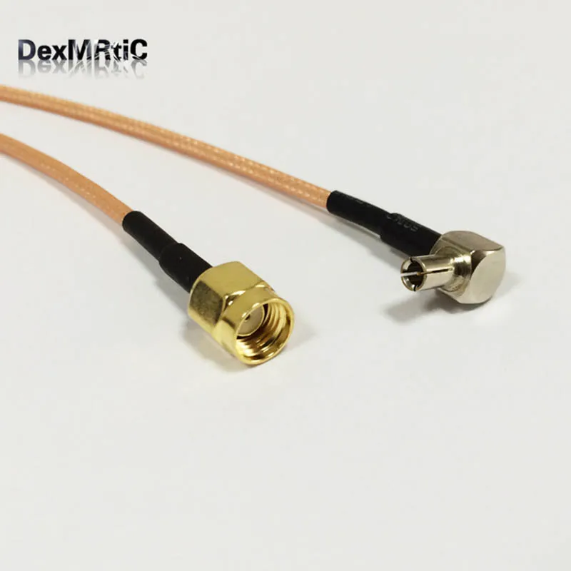 RP SMA штекер реверсивный переключатель TS9 мужской правый угол Pigtail кабель RG316 15 см 6