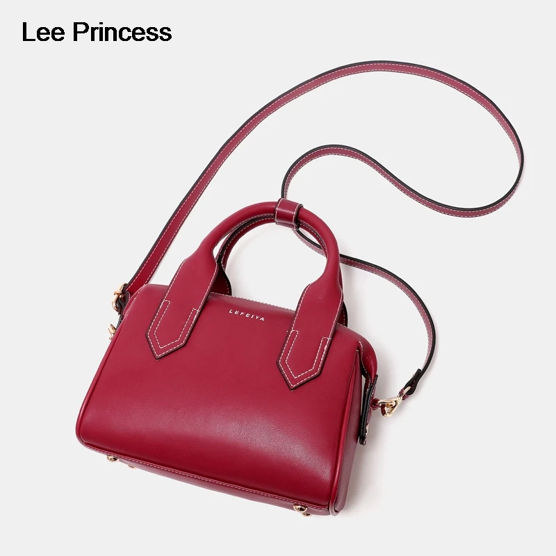 

LEE Princess Luxury Handbags Women Crossbody Bag Top-handle Designer Ladies Fashion Split Leather Shoulder Messenger Bag Female