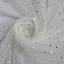 50 см* 135 см бежевая ткань-сетка с пайетками свадебная ткань блестящая мягкая сетка сценический материал