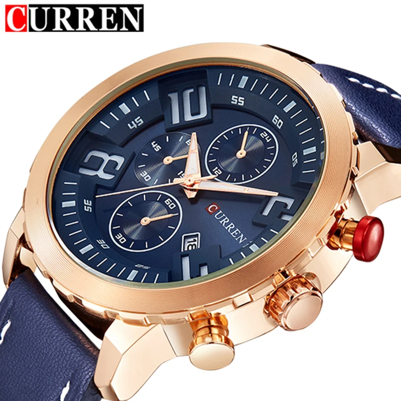 Prix pour Relogio masculino curren montres hommes marque de luxe en cuir or quartz montre hommes de mode casual sport horloge mâle montres Prix pour Relogio masculino curren montres hommes marque de luxe en cuir or quartz montre hommes de mode casual sport horloge mâle montres