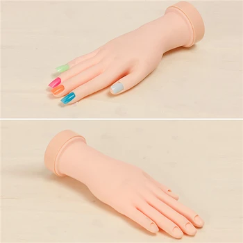 

1pc Nail Art Hand Soft Training Display Model Hands Flexible Silicone Prosthetic Personal Salon Manicure Tools Pro Practice
