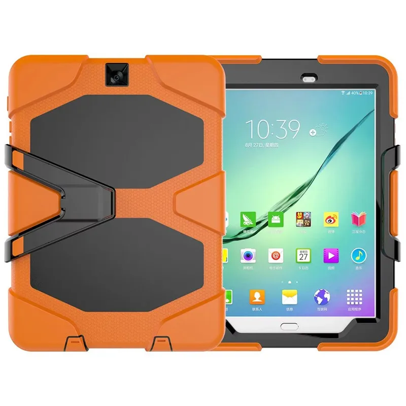 Orange Сверхпрочный чехол Amor для samsung GALAXY Tab S2 9," SM T810 T815 T813 T819, чехол для планшета GLF, Мягкий силикон+ PC, чехол на заднюю панель - Цвет: Orange