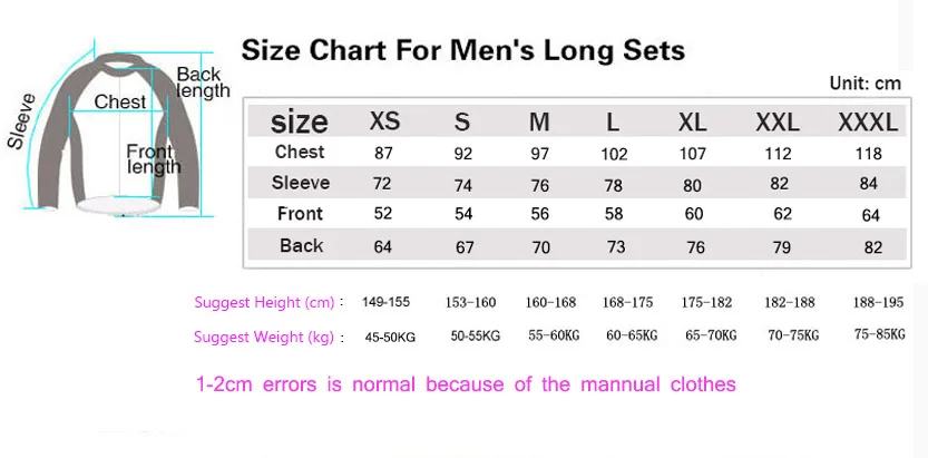 size chart for jersey