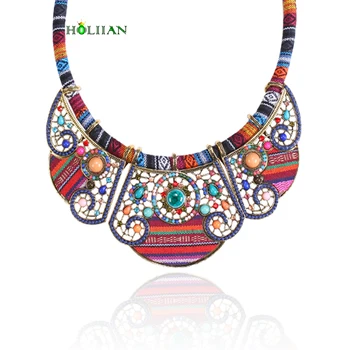 

2017 New women bohemia necklace&pendants multicolor statement choker necklace za antique tribal ethnic boho jewelry mujer bijoux