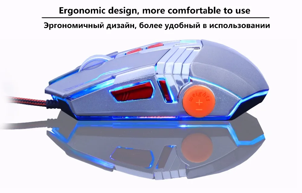 Профессиональная игровая мышь, мышь с регулируемым dpi кабелем, проводная мышь, светодиодный, оптическая, USB, компьютерная игра, мыши для геймера, ПК, ноутбука