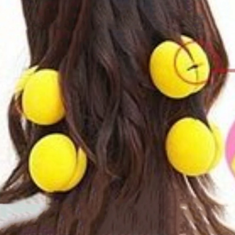 6Pcs Hair Rollers Curlers Mushroom Balls Hair Care Soft Sponge Lovely