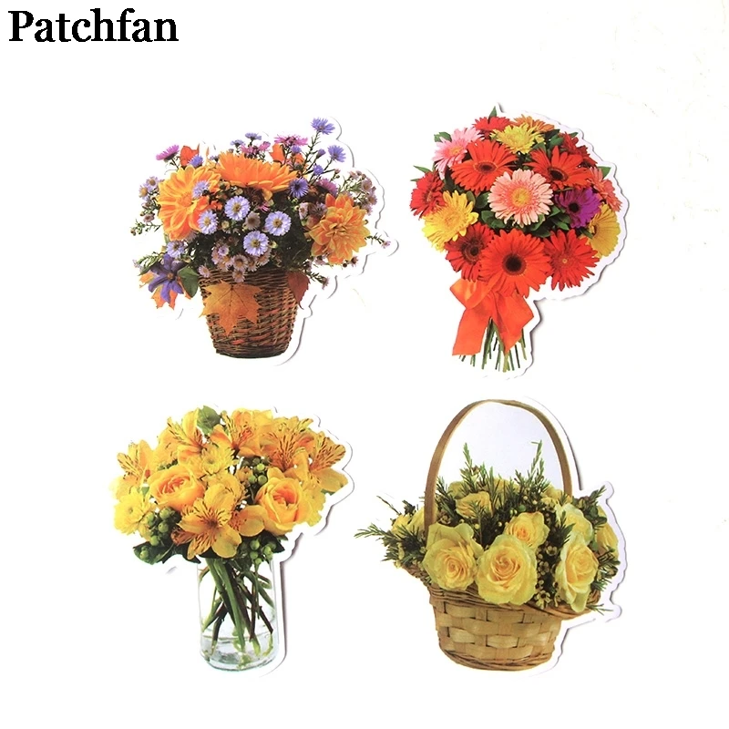 12 компл./лот Patchfan 15 шт./компл. растения и цветы в винтажном стиле забавные наклейки для скрапбукинга DIY ноутбука скейтборд Декоративные значки A2078