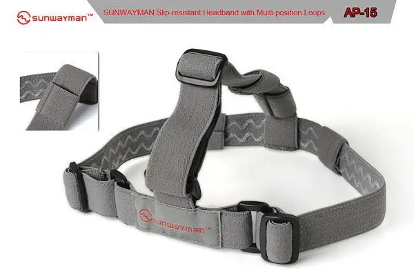 

sunwayman AP-15 Slip-resistant elastic nylon Headband with Multi-position Loops for Flashlight Headlamp+Free Shipping