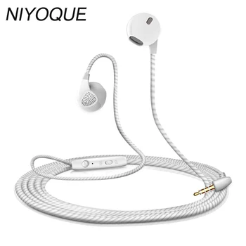 

NIYOQUE Earphone For iPhone 6 6S 5 5S earphones With Microphone 3.5mm Jack Bass Auricuares Headset For Apple Xiaomi Sony