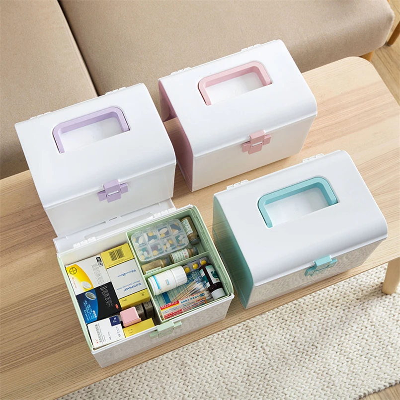 3 Colour Detachable Diy Desktop Storage Box Transparent Plastic