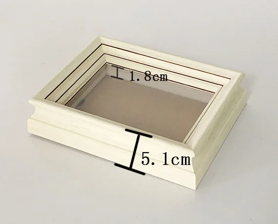 1,8 см космическая высота квадратная или прямоугольная образец насекомое дисплей коробка фоторамка следы глина новорожденный ручной работы работа - Цвет: Белый