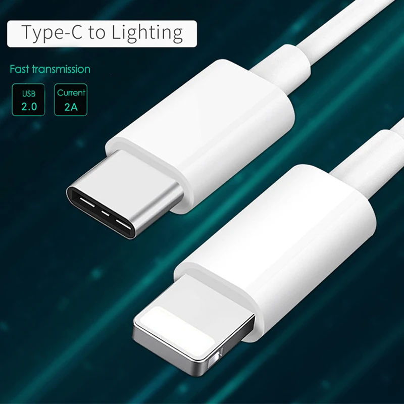 

USB-C TYPE C 3.1 Male To for Lightning 8 PIN Data Charge Cable Data Transmission Fast Charging for IPhone IPad IPod MacBook IMac