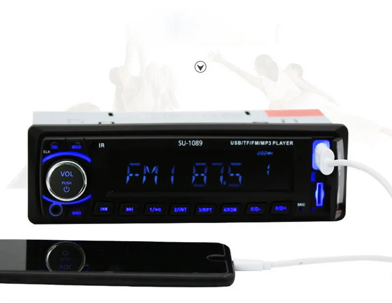 В-dash 1Din Hands-free время вызова дисплей автомобиля радио дистанционное управление " 12 в плеер Стерео Авторадио Поддержка BT/FM/USB/SD