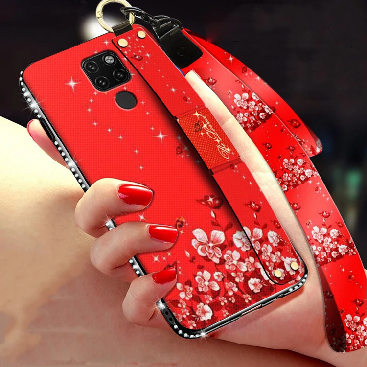 Чехол-накладка с ремешком на запястье для Huawei P30 Pro P20 Lite Nova 3e 4 3 3i P Smart Plus Mate 20 20X Honor