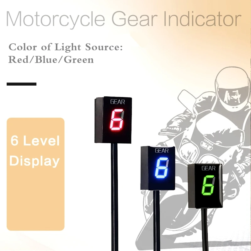 Medidor de Engrenagem Indicador de Engrenagem para Harlei Motocicleta Plug Play Motor Ecu Monte 6 Velocidade 1-6 Nível Efi 4 Instrumentos