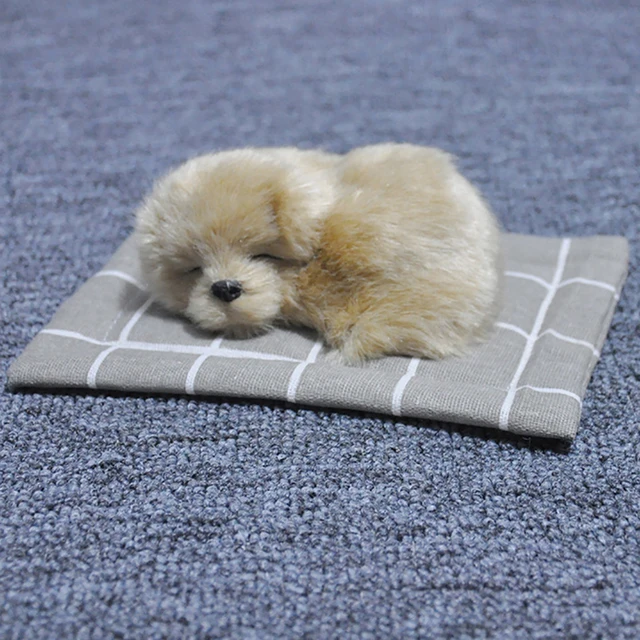 Mini Plush Simulation Sleeping Dog Puppy Dashboard Decoration Interior Home Decor Furnishings Accessories 3