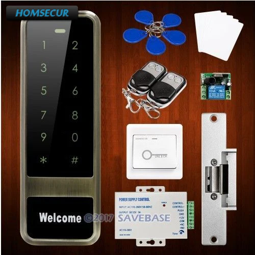 

HOMSECUR Waterproof Anti-Vandal 13.56Mhz IC Metal Access Control System with Touch Keypad