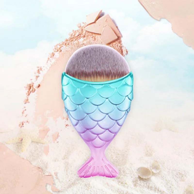 

Silky Soft brushes Makeup Brush Fish Scale Fishtail Bottom Brush Powder Blush Makeup Cosmetic Brushes Tool