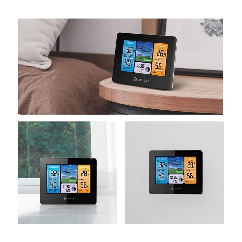 Digoo DG-EX001 WIFI Smart Wireless Colour LCD Thermometer Weather Station Sensor